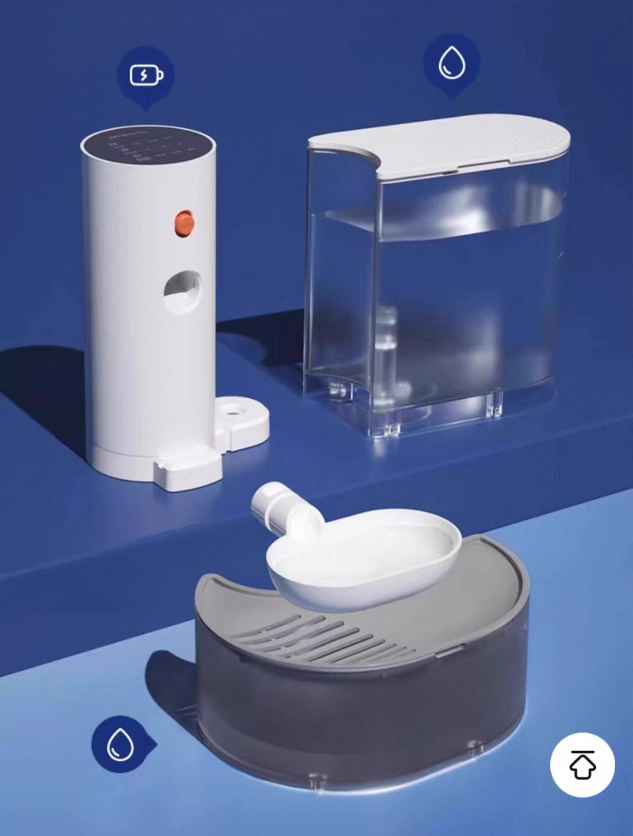 Dispensador inteligente de agua para mascotas recargable 3L