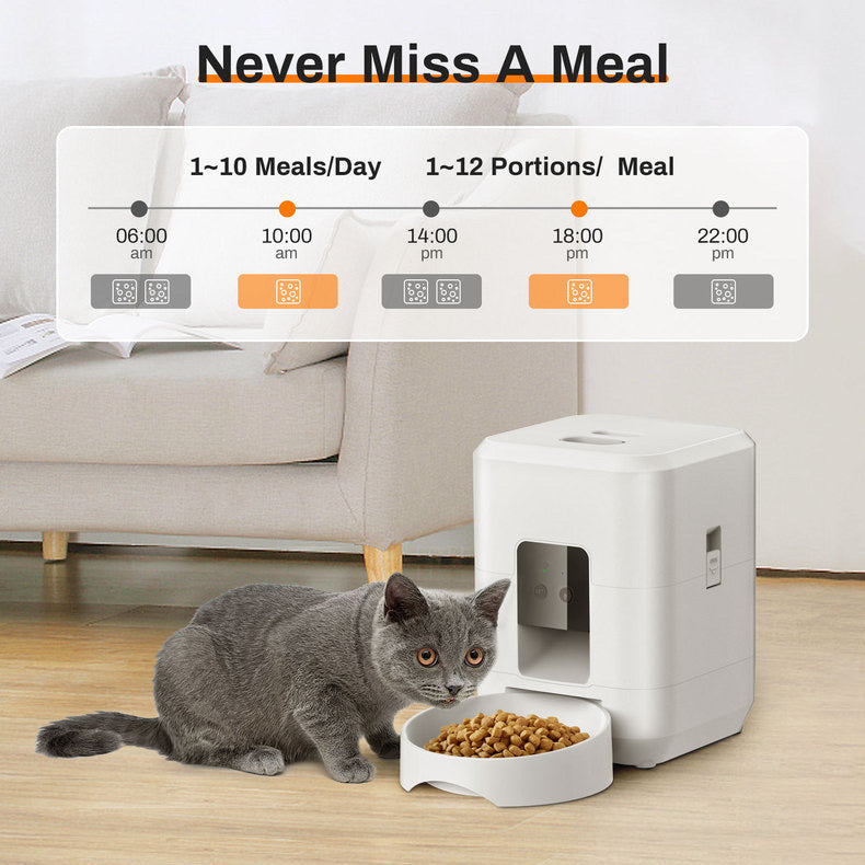 Dispensador automático de comida para perros y gatos con WiFi 2L