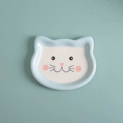 Plato de cerámica plano para mascotas #20