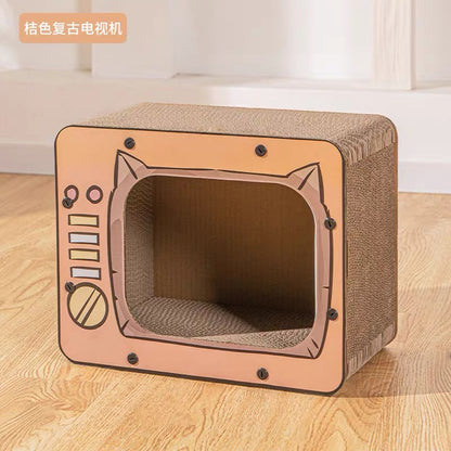 Rascador de cartón para gatos modelo televisión