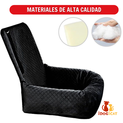 Asiento de carro acolchado para perros