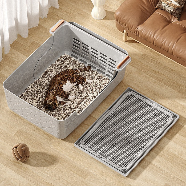 Arenero abierto con colador W79 gris