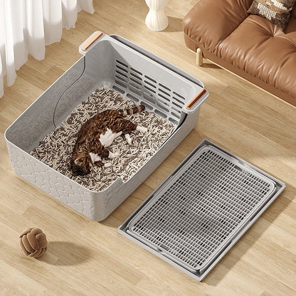 Arenero abierto con colador W79 gris