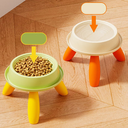 Plato de plastico elevado de tres patitas