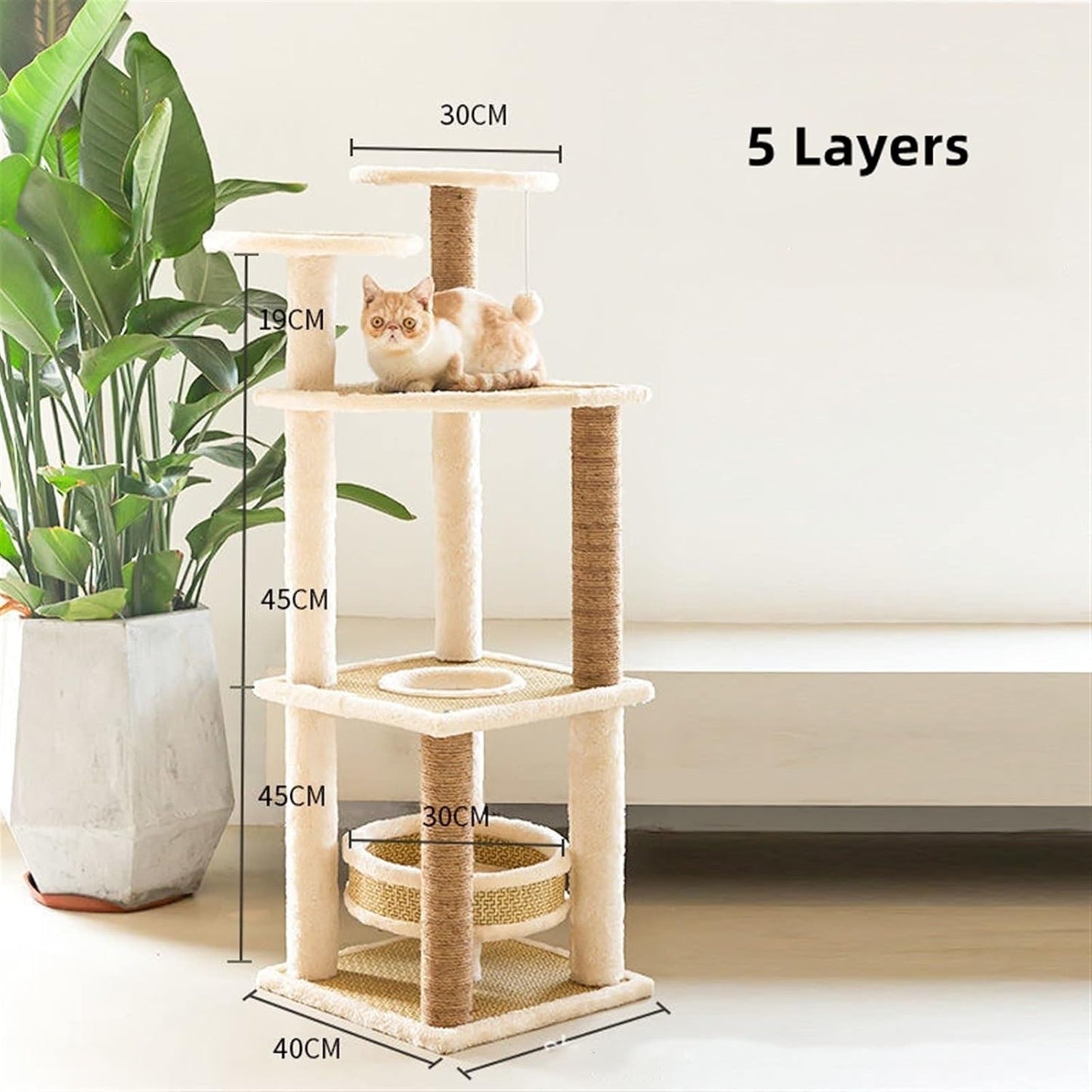 Torre para gatos 120cm (Modelo MT25)