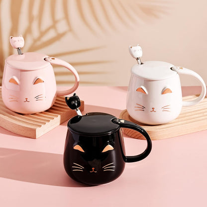 Tazas de cerámica con diseño de gato