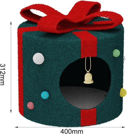 Casita regalo navideña para gatos