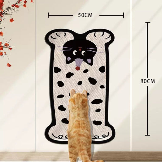 Rascador de pared adhesivo son diseño de gatito