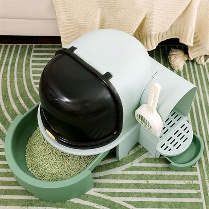 Arenero cerrado estilo capsula negro