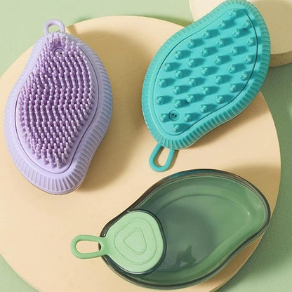 Cepillo para baño de mascotas (Dos tipos de cerdas)