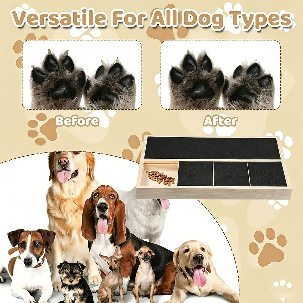 Juguete de perro limador de uñas cuadrado 35*25*3cm