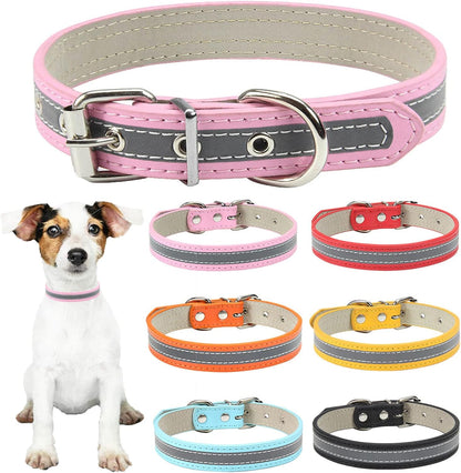 Collares de cuero para perros pequeños, medianos y grandes