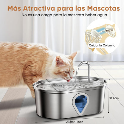 Fuente eléctrica de acero para mascotas 3.2 litros Modelo WF170