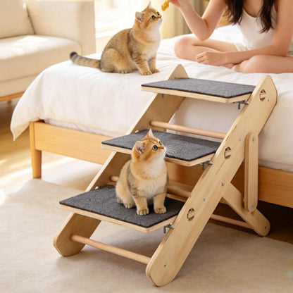 Escalera y rampa plegable para mascotas modelo #2 (40cm de alto)