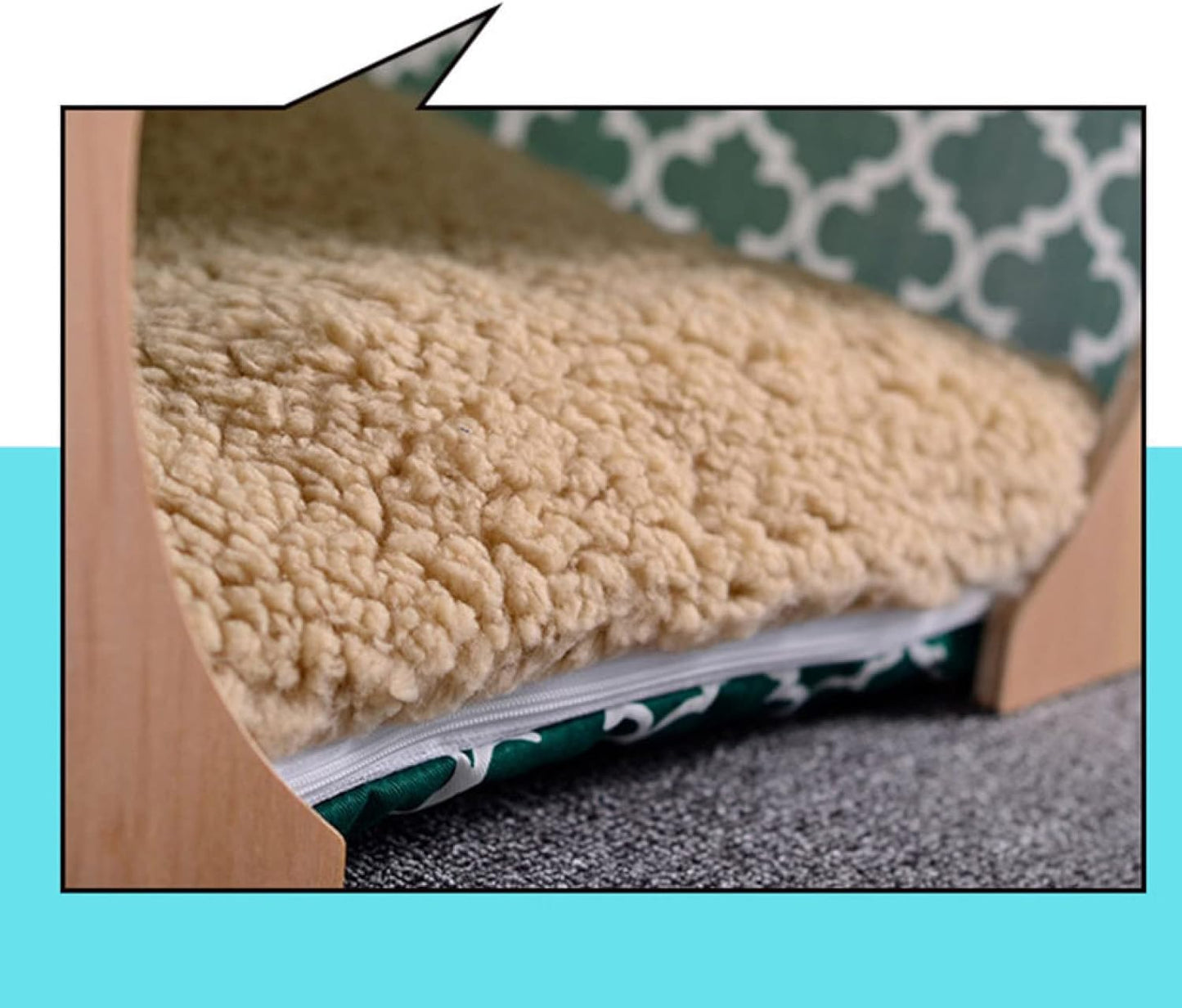 Casita de madera estilo osito para mascotas