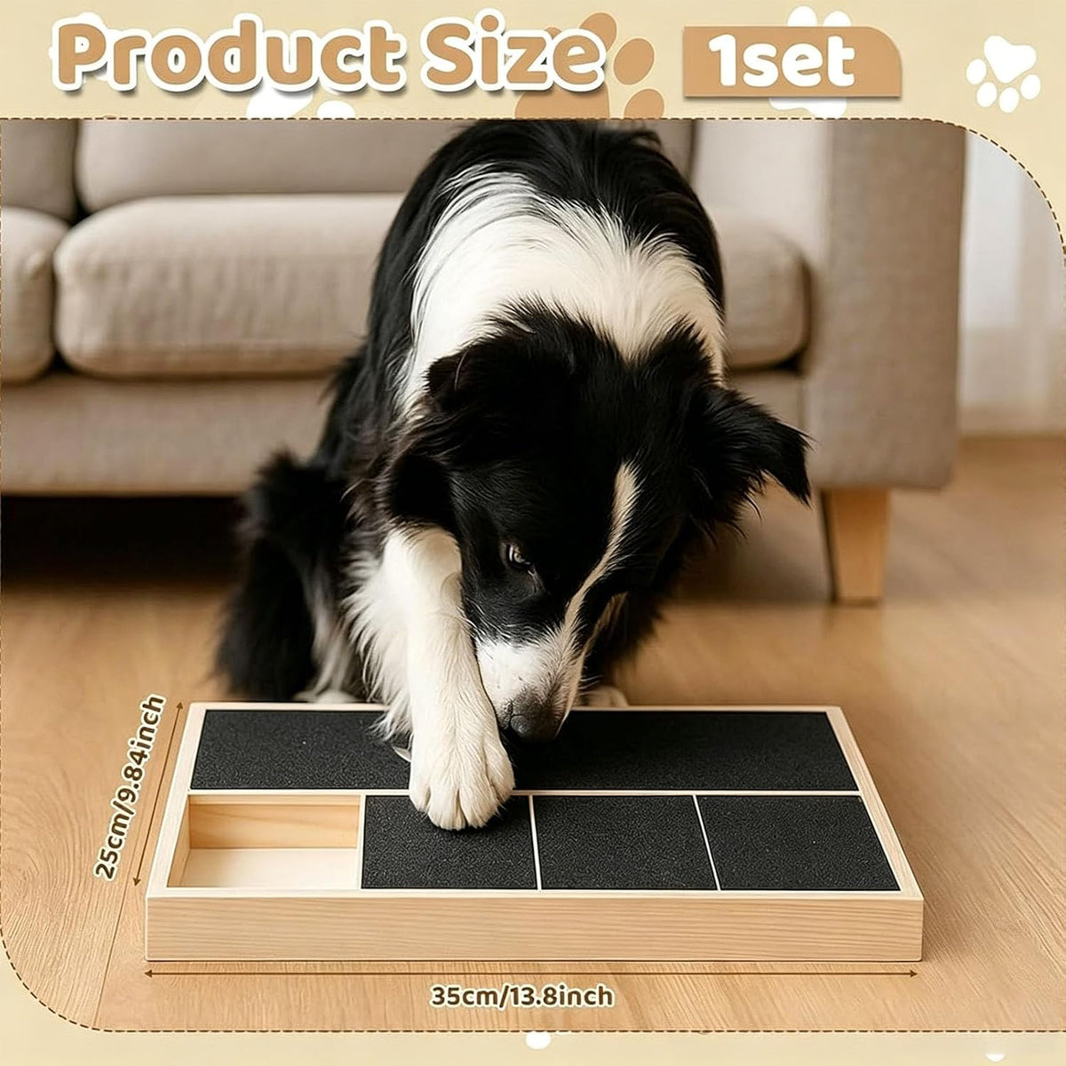 Juguete de perro limador de uñas cuadrado 35*25*3cm