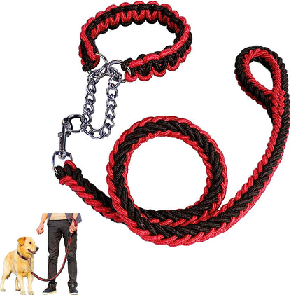 Cuerda de perro resistente con collar de nailon trenzado de entrenamiento para mascotas