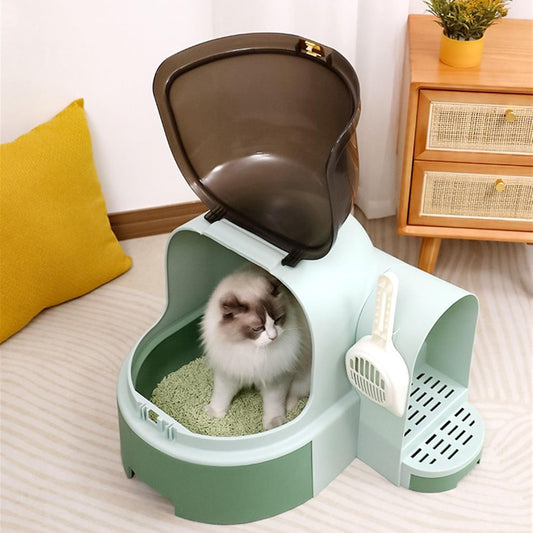 Arenero cerrado estilo capsula negro