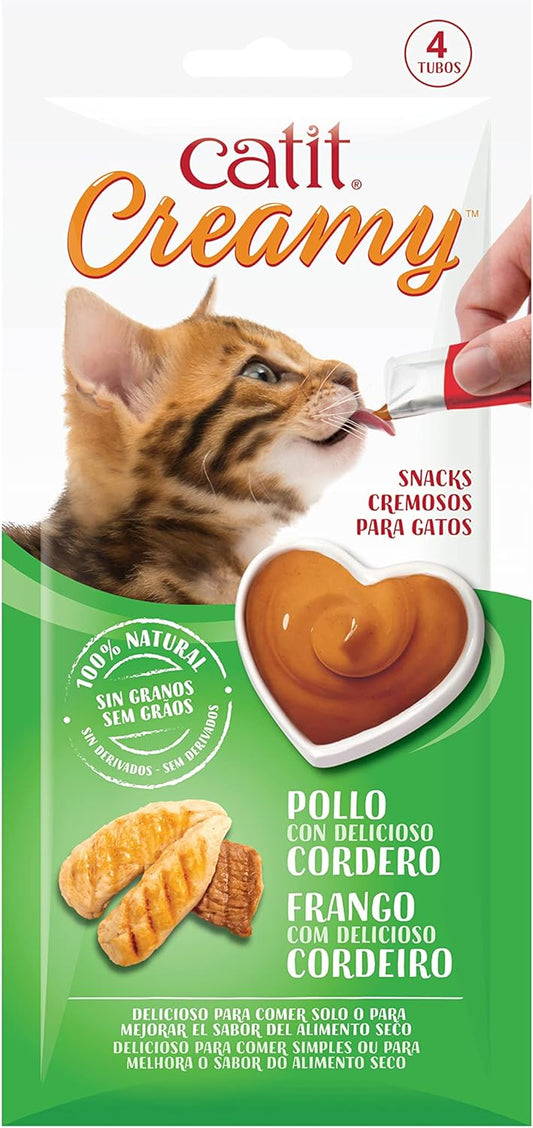 Snacks para Gato Catit Creamy: Pollo y Cordero 75gr