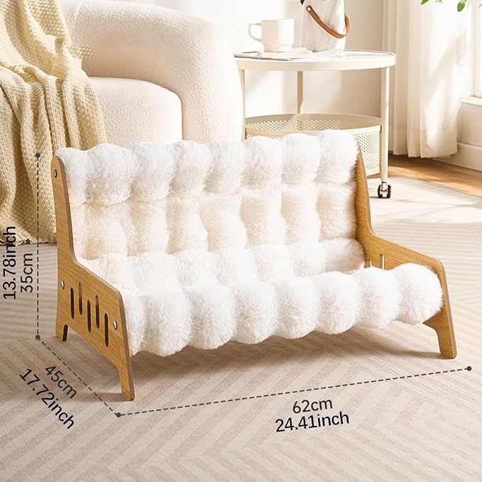 Sofa diseño nube blanca para gatos