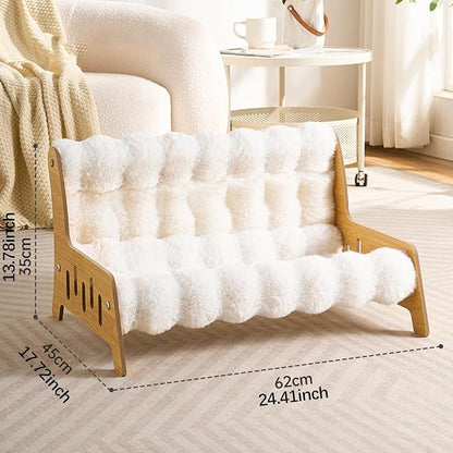 Sofa diseño nube blanca para gatos