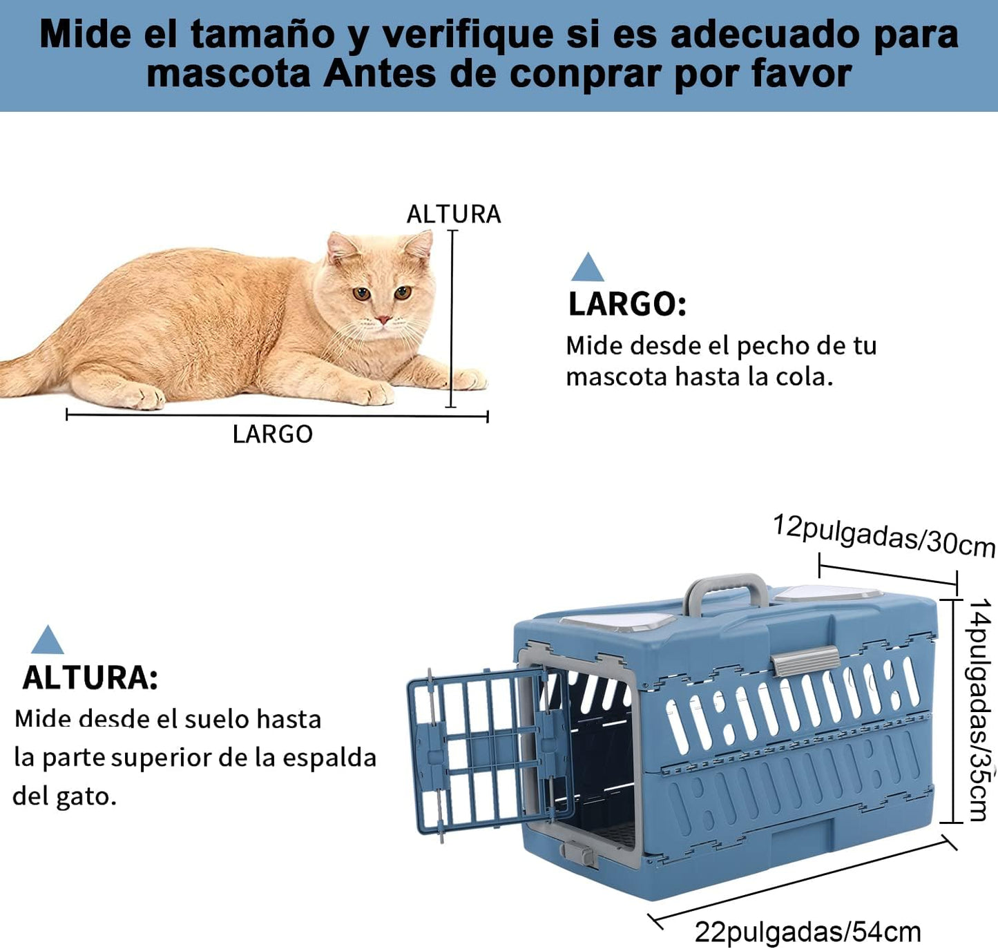 Kennel plegable para mascotas 48*30*32cm (Hasta 35lbs)