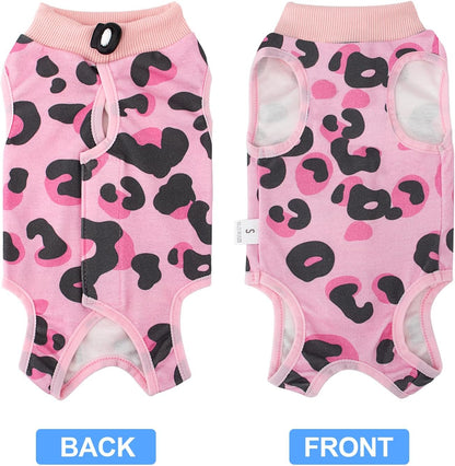Traje postoperatorio para gatos #T39 estampado leopardo