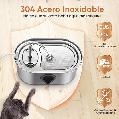 Fuente eléctrica de acero para mascotas 3.2 litros Modelo WF170
