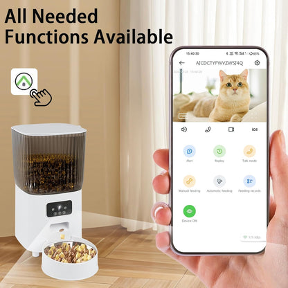 Dispensador de comida automático multifunción con cámara 5L