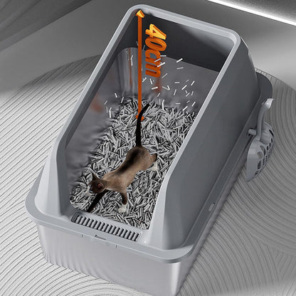 Arenero de acero abierto alto gris 60*40*40cm