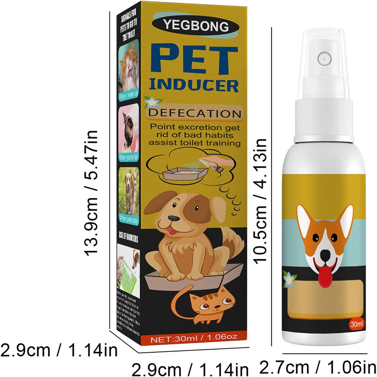 Spray Inductor de Entrenamiento para Mascotas en el Baño 30ml