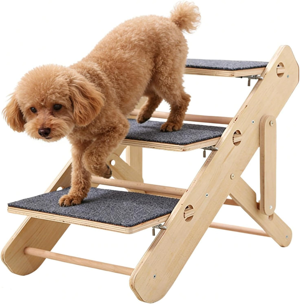 Escalera y rampa plegable para mascotas modelo #2 (40cm de alto)