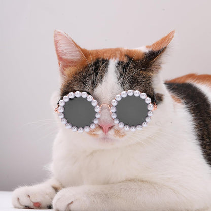 Lentes de sol con perlas para mascotas