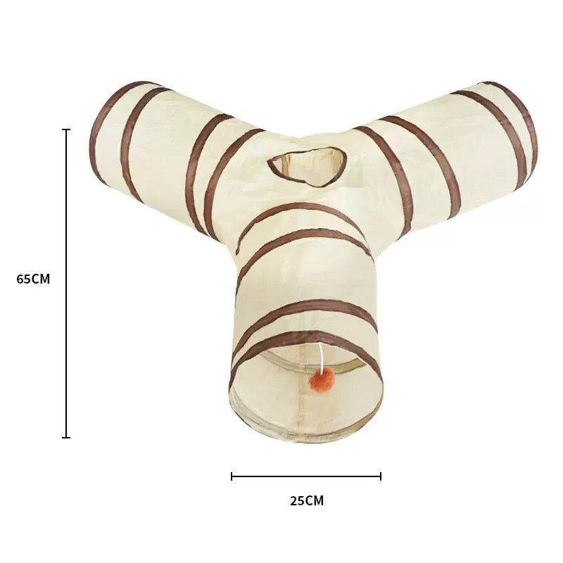 Túneles para gatos beige impermeable