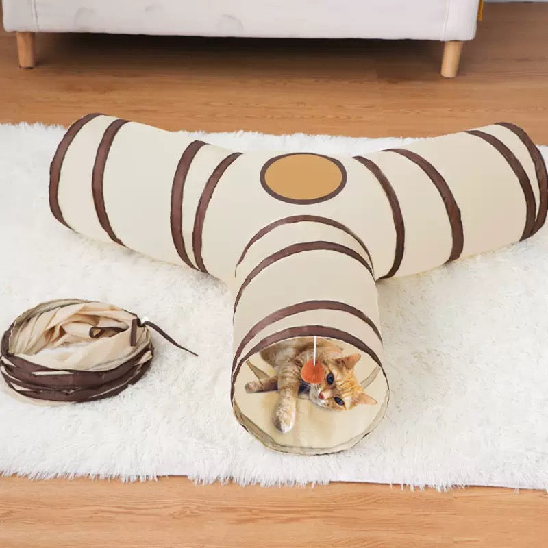 Túneles para gatos beige impermeable