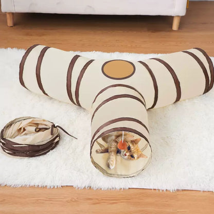 Túneles para gatos beige impermeable