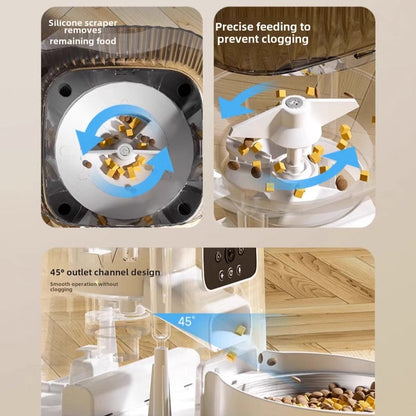 Dispensador de comida automático de doble plato con cámara 5L
