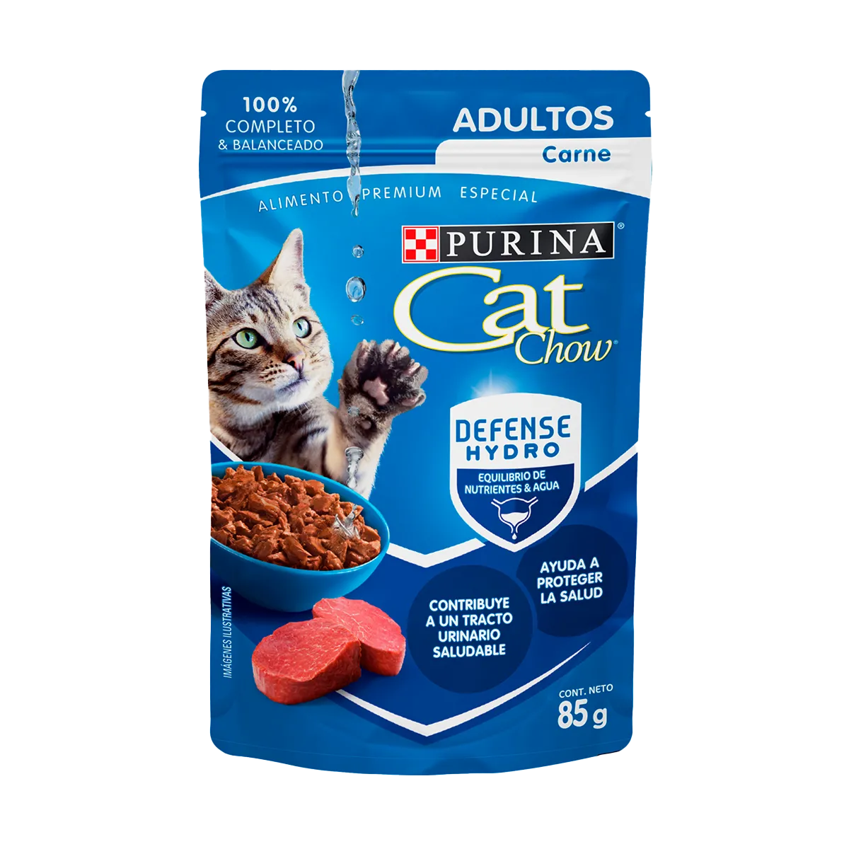 Comida húmeda para gato Purina: Cat Chow, carne para adulto 85gr