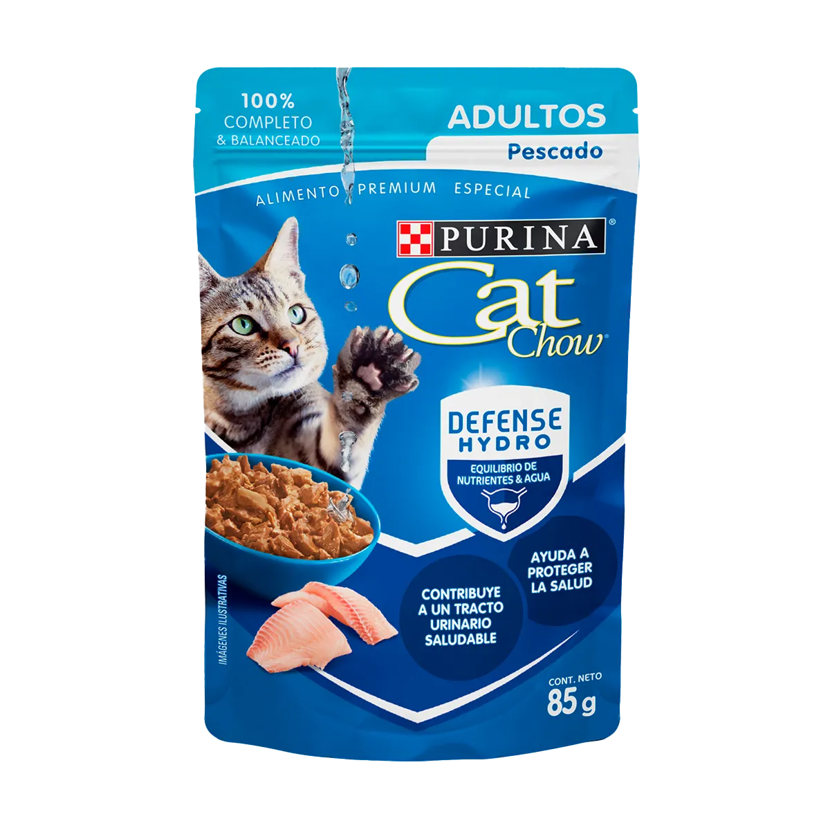 Comida húmeda para gato Purina: Cat Chow, pescado para adulto 85gr