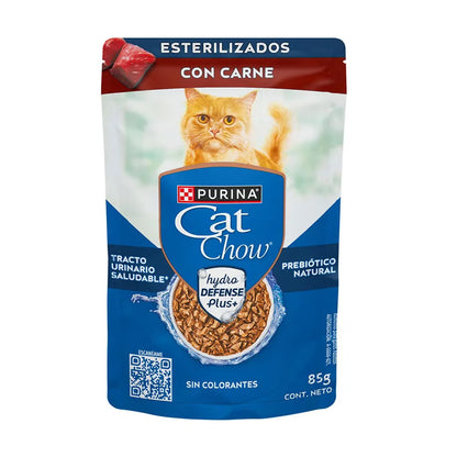 Comida húmeda para gato Purina: Cat Chow, esterilizado carne 85gr