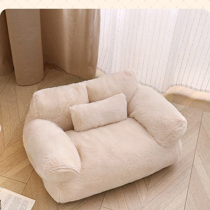 Sofá para mascotas beige 55x38x28cm