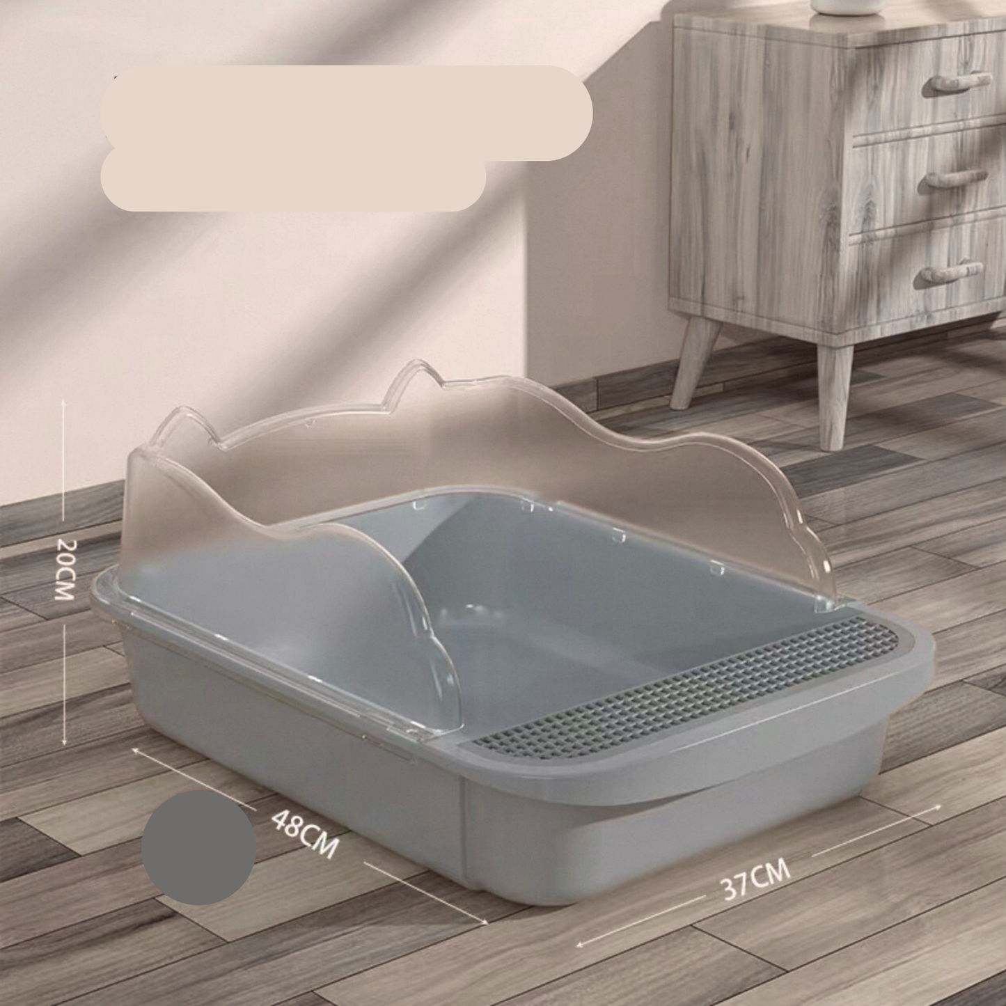 Arenero abierto transparente modelo M17