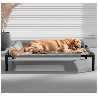 Cama elevada con cabezal cómodo para perros