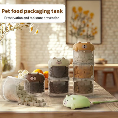 Contenedor de alimento para mascotas portátil