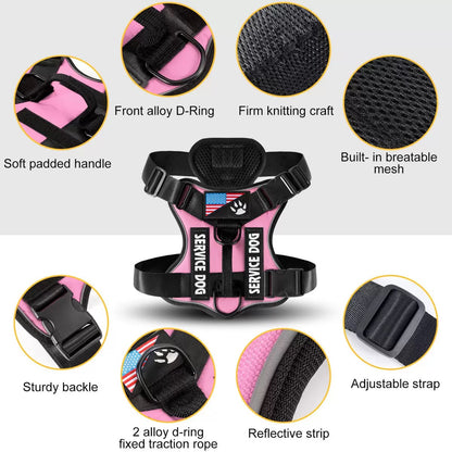 Pechera dog service con correa HAR03