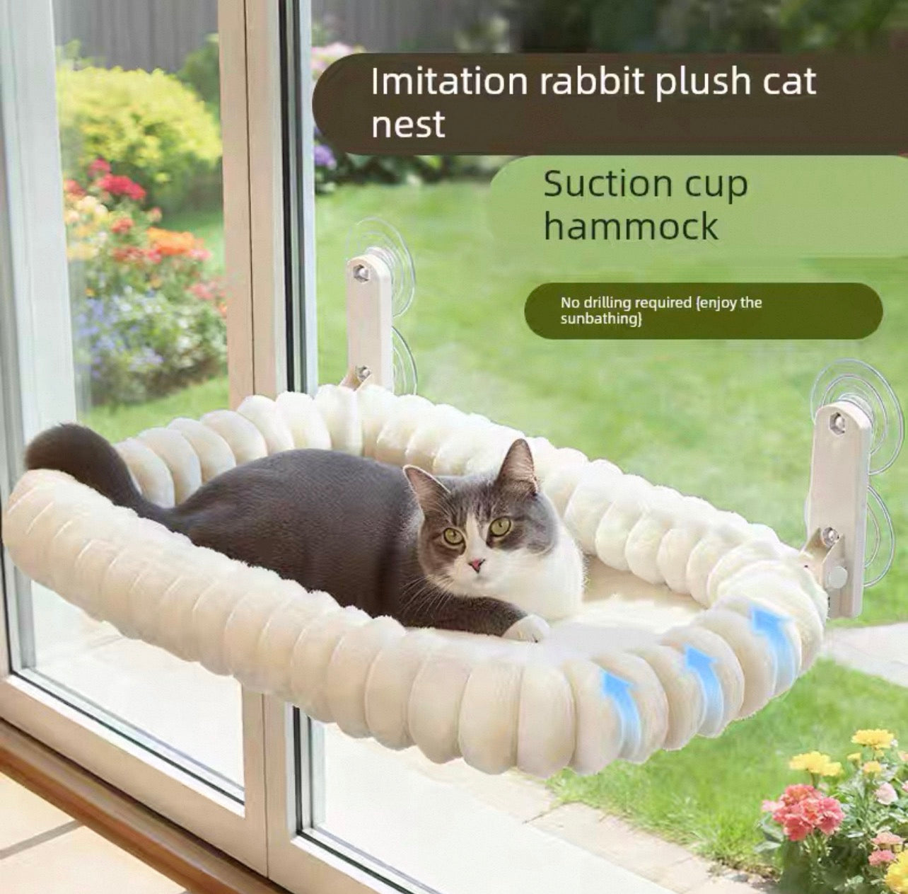 Hamaca de ventana para gatos modelo nube