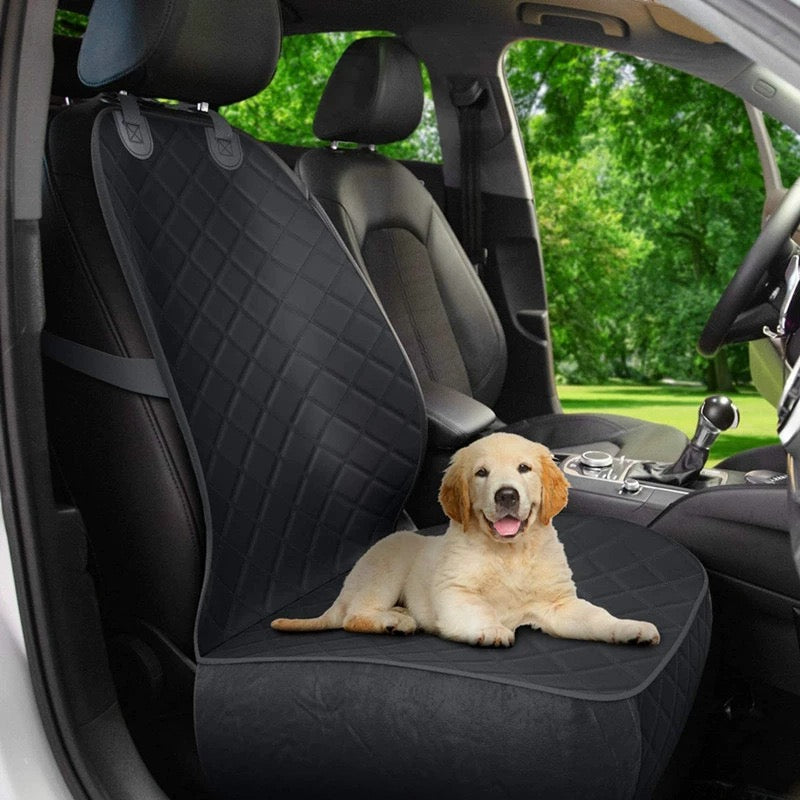 Asiento de auto impermeable para perros negro