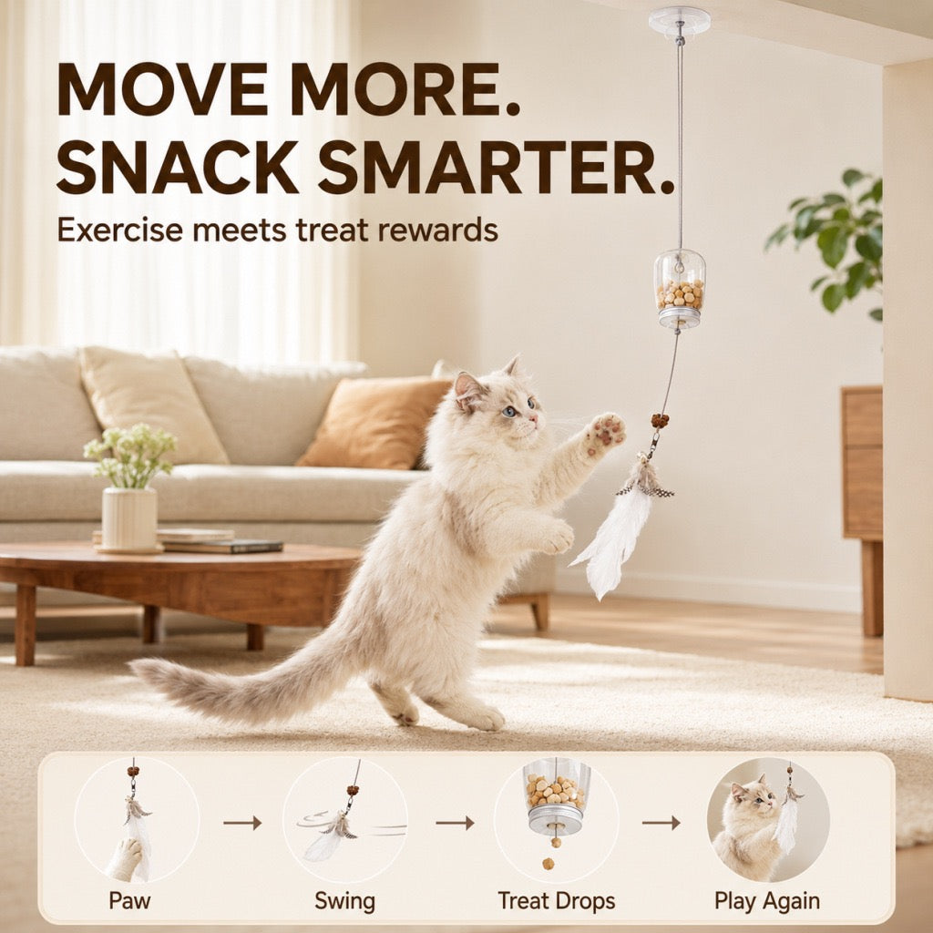 Juguete de gato con dispensador de snack