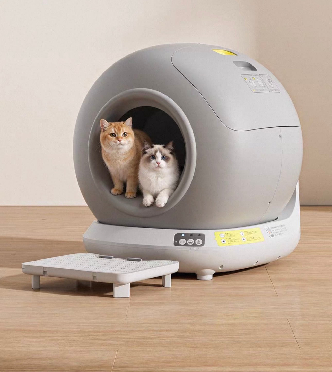 Arenero cerrado automático para gatos