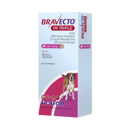 Bravecto para Perro 1M triple 40-60kg